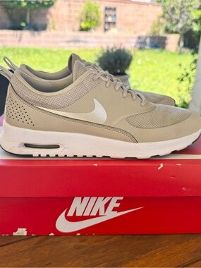 Nike Women’s Sneakers - Beige with White Swoosh